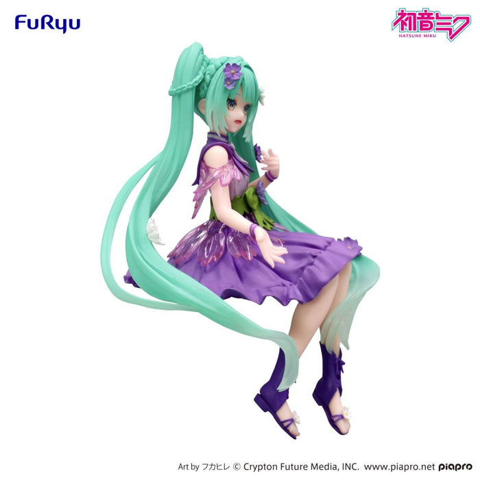 "Hatsune Miku" Noodle Stopper Figure Flower Fairy -Purple Cosmos-