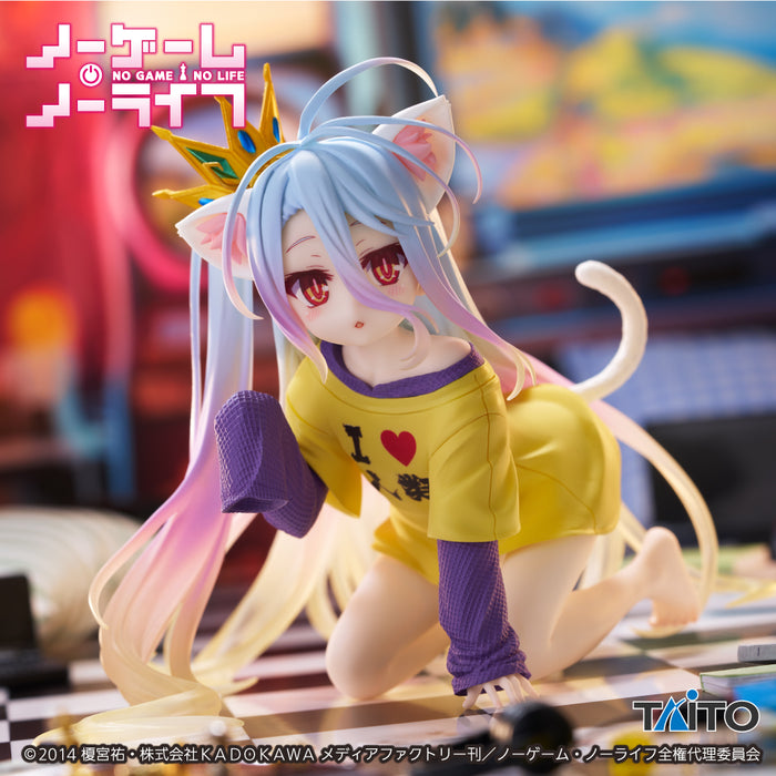 "No Game No Life" Desktop Cute Figure Shiro Nekomimi Cat Ear T-shirt Ver.