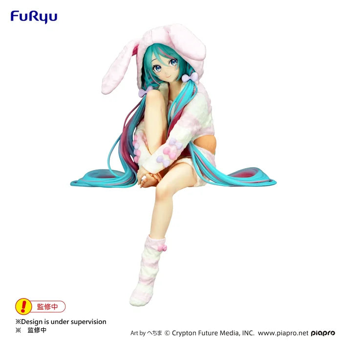 "Character Vocal Series 01 Hatsune Miku" Noodle Stopper Figure Usamimi/Rabbit Ear Hood Pajama
