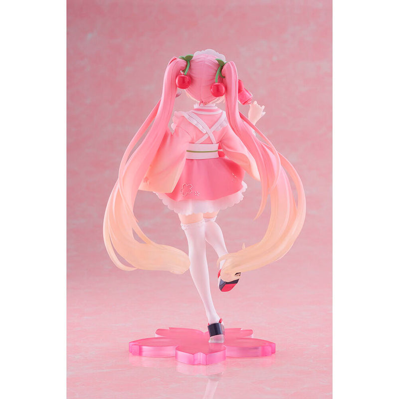 "Character Vocal Series 01 Hatsune Miku" Sakura Miku Newley Written Figure Japanese Cafe Ver.