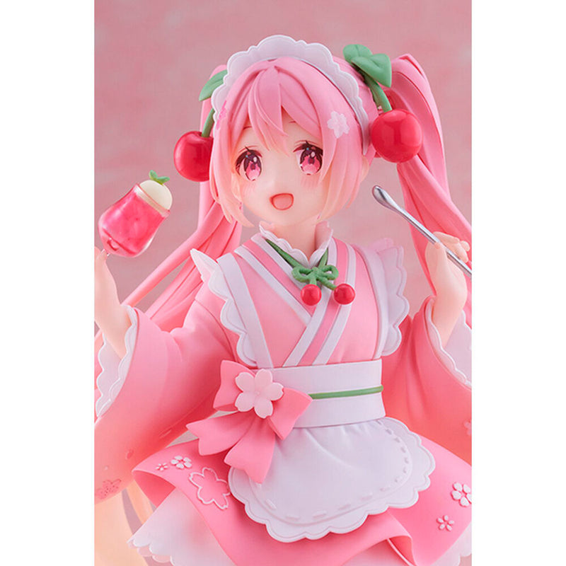 "Character Vocal Series 01 Hatsune Miku" Sakura Miku Newley Written Figure Japanese Cafe Ver.