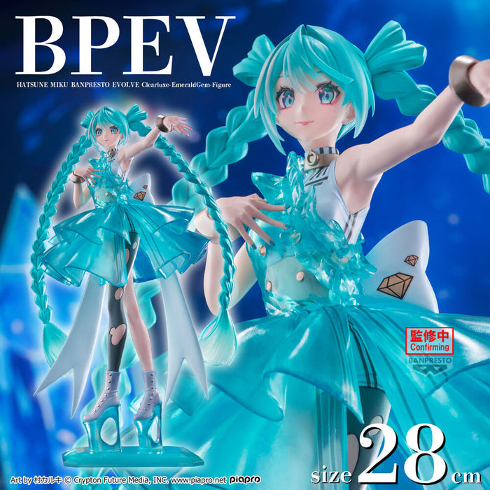 Hatsune Miku BANPRESTO EVOLVE Clearluxe -EmeraldGem- Figure