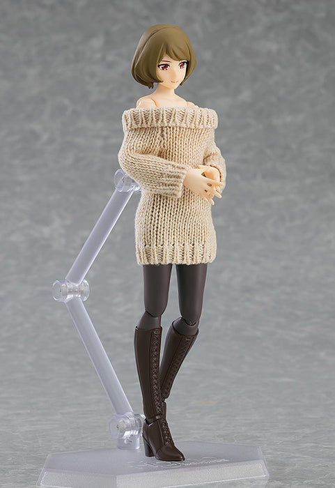 "figma Styles" figma#574 Female Body (Chiaki) with Off-the-Shoulder Sweater Dress