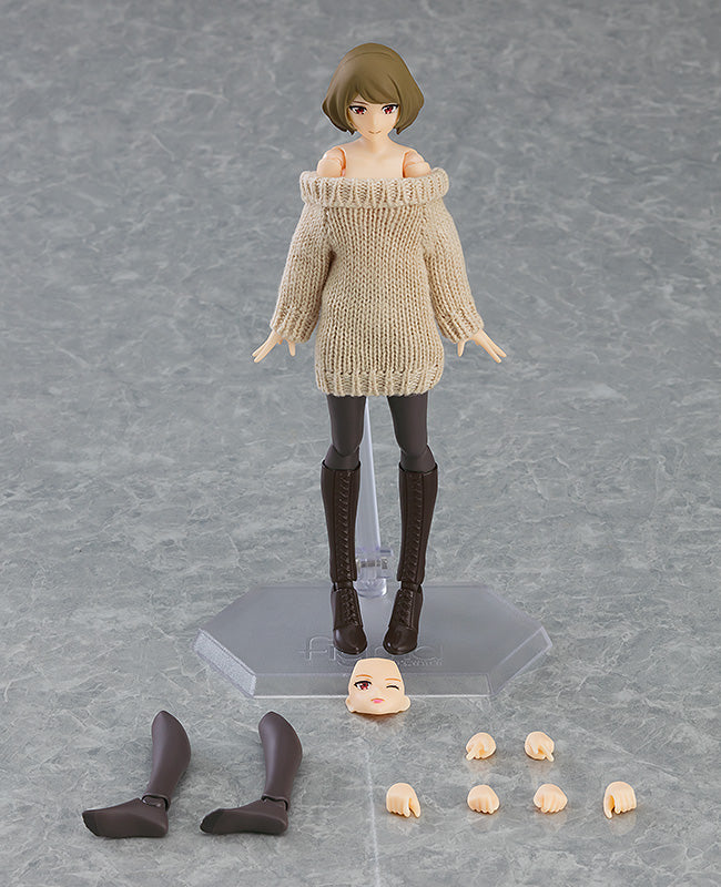 "figma Styles" figma#574 Female Body (Chiaki) with Off-the-Shoulder Sweater Dress