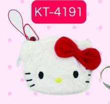 "Hello Kitty" Plush Face Series Face Pouch (S) KT-4191