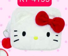 "Hello Kitty" Plush Face Series Multi Pouch KT-4195