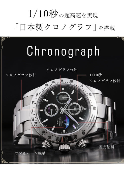 The Quintessential Quintuplets Sun & Moon Chronograph wristwatch|Nakano Nino [colour: black]