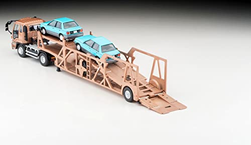 1/64 Scale Tomica Limited Vintage NEO TLV-N225c Isuzu 810EX Car Transporter (Antico ASZ022 Vehicle Transport Trailer) (Brown)