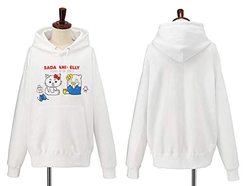 "Gintama" x Sanrio Characters Pullover Hoodie A Sada and Elly x Hello Kitty (Unisex L Size)
