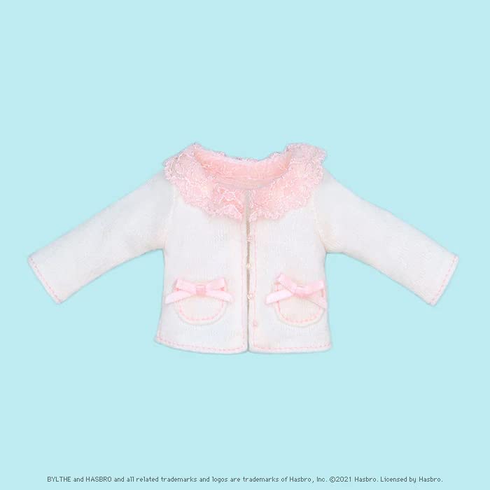 Produced by Junie Moon Dear Darling Fashion for Dolls Lace Collar Cardigan (22cm) Pink