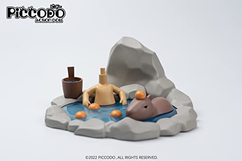 PICCODO ACTION DOLL DIORAMA HEAD STAND ONSEN TANNED