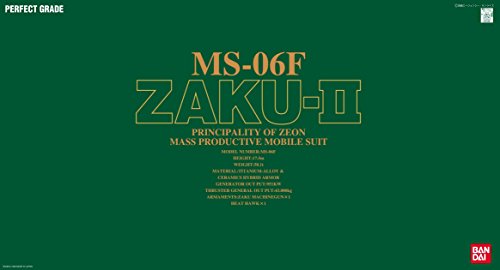 MS-06F ZAKU II - 1/60 ESCALA - PG (2), Kidou Senshi Gundam - Bandai