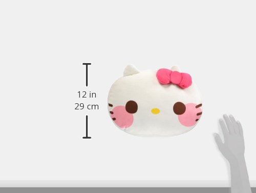 Yurukawa Sanrio Characters Mocchiri Face Cushion Hello Kitty