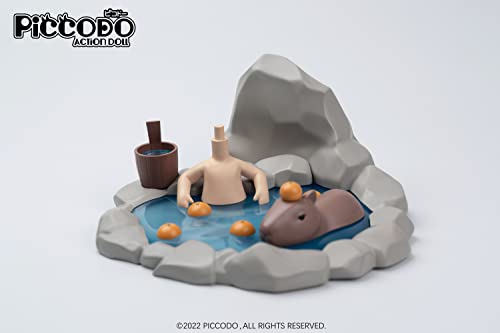 PICCODO ACTION DOLL DIORAMA HEAD STAND ONSEN NATURAL