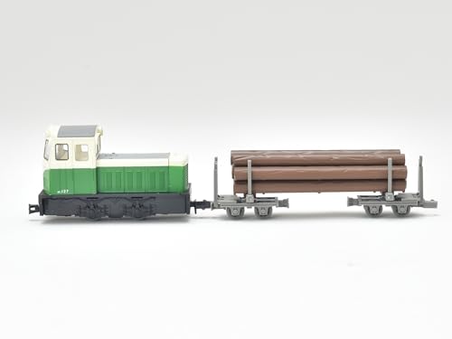 Railway Collection Narrow Gauge 80 Nekoyama Forest Railway S4 Type Diesel Locomotive (Two-Tone Color) + Lumber Car 2 Car Set C