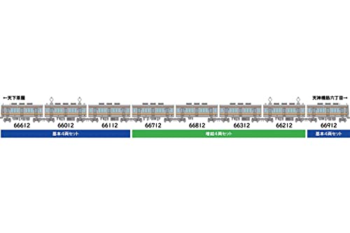 Railway Collection Osaka Metro Series 66 Non-updated Car (Sakaisuji Line 12 Formation) Basic 4 Car Set