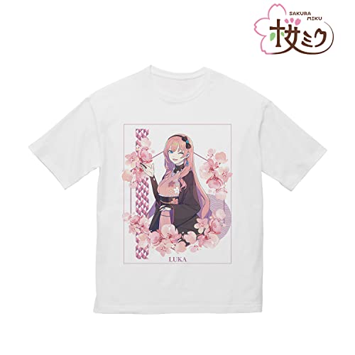 "Hatsune Miku" Sakura Miku Original Illustration Megurine Luka Art by kuro Big Silhouette T-shirt (Unisex S Size)