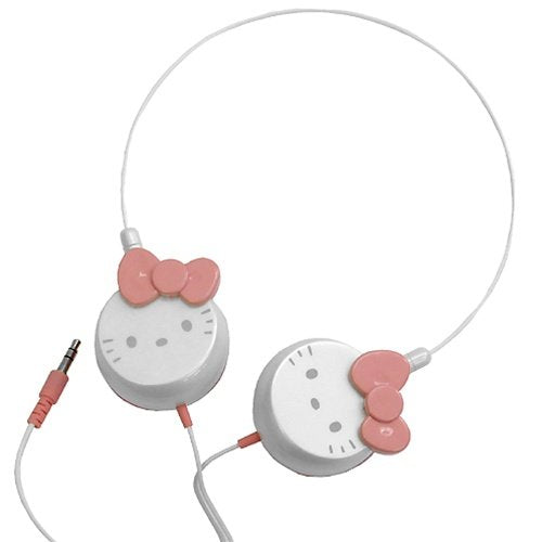 "HELLO KITTY" Wire Headphone (White x Pink) SAN-41WHPK