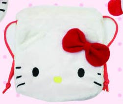 "Hello Kitty" Plush Face Series Kinchaku KT-4194
