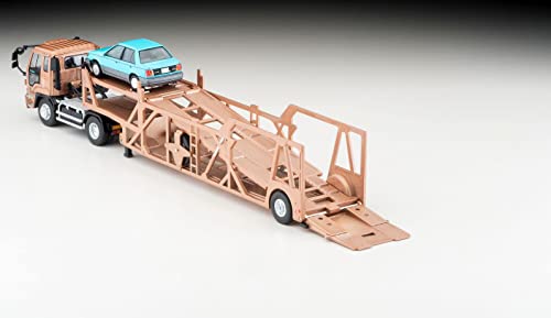 1/64 Scale Tomica Limited Vintage NEO TLV-N225c Isuzu 810EX Car Transporter (Antico ASZ022 Vehicle Transport Trailer) (Brown)