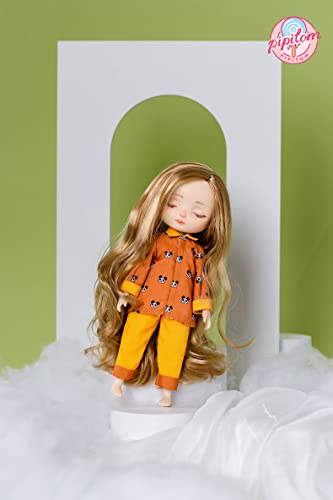 PIPITOM Bobee Happy at Home Orange Panda Pajamas 1/8 Scale Doll