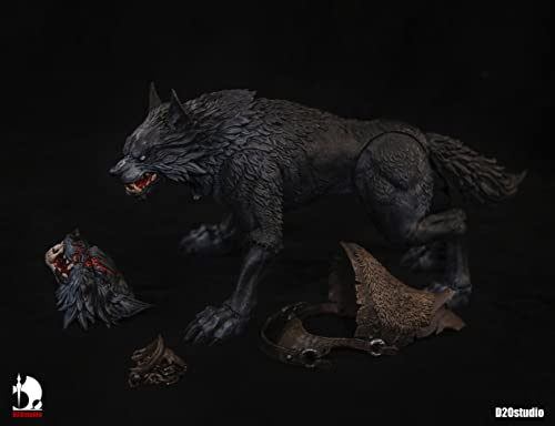 D20studio BATTLE WOLF IRON BLADE BASIC EDITION (BLACK) 1/12 SCALE ACTION FIGURE