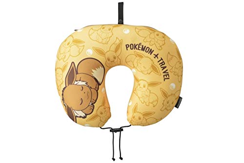 Pokemon Travel "Pokemon" Poke Ball & Eevee Transform Neck Pillow Brown