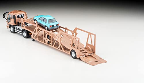 1/64 Scale Tomica Limited Vintage NEO TLV-N225c Isuzu 810EX Car Transporter (Antico ASZ022 Vehicle Transport Trailer) (Brown)