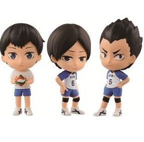 Set of 3 Ichiban Kuji Chibi Kyun-Chara Chuugakusei Hen Vol.02  Haikyuu!!