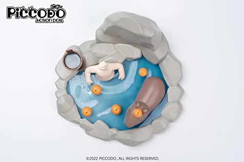 PICCODO ACTION DOLL DIORAMA HEAD STAND ONSEN DOLL-WHITE