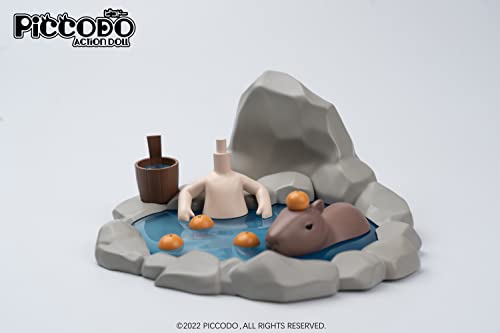 PICCODO ACTION DOLL DIORAMA HEAD STAND ONSEN DOLL-WHITE
