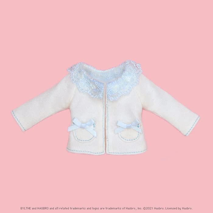 Produced by Junie Moon Dear Darling Fashion for Dolls Lace Collar Cardigan (22cm) Blue