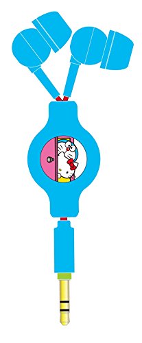 Doraemon x Hello Kitty Reel Type Stereo Earphones Door SANDR-05A