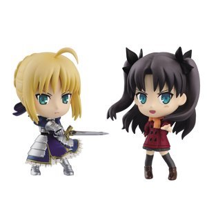 Fate/stay night - Banpresto Chibikyun Chara Rin and  Saber set of 2