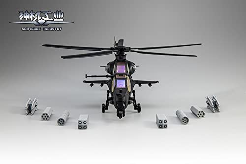 SIFIGURE INDUSTRY CS-02 ATTACK HELICOPTER-10 "DARK OWL" ALLOY TRANSFORMABLE ACTION FIGURE