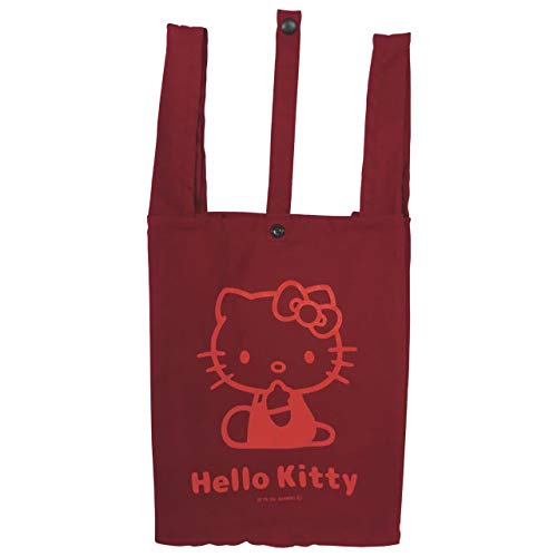 Sanrio Characters Reusable Tote Bag (S) Hello Kitty Burgundy
