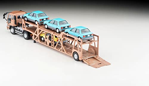 1/64 Scale Tomica Limited Vintage NEO TLV-N225c Isuzu 810EX Car Transporter (Antico ASZ022 Vehicle Transport Trailer) (Brown)