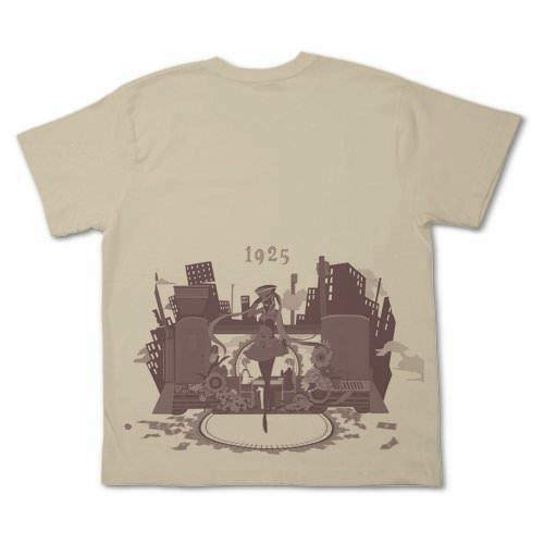 "Vocaloid" Hatsune Miku 1925 1925 Silhouette T-shirt Light Beige (S size)