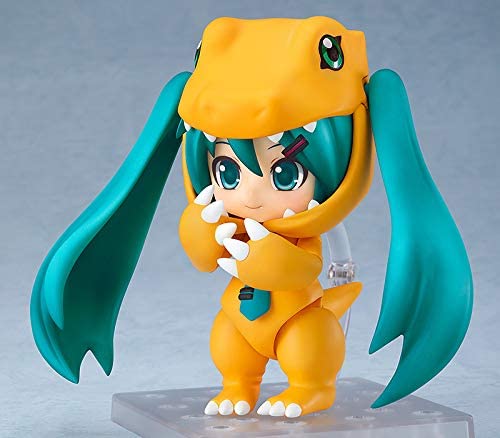 Serie vocal de personajes 01 Hatsune MIKU X Digimon Adventure - Nendoroide # 1439 Hatsune Miku Kigurumi Agumon Ver. (Buena empresa de sonrisa, Plex)