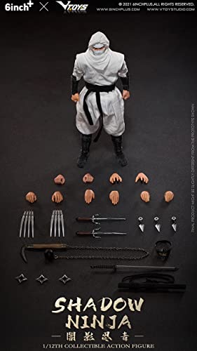 VTOYS x 6INCH SN003 SHADOW NINJA (WHITE) 1/12 SCALE ACTION FIGURE