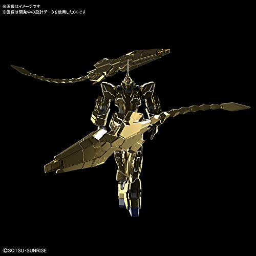 RX-0 Unicorn Gundam 03 Fhenex (modo unicornio, versión narrativa, versión de revestimiento de oro) - 1/144 escala - Hguc Kidou Senshi Gundam NT - Bandai Espíritu