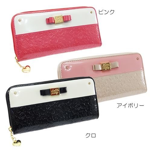 "Hello Kitty" Leopard Bicolor Series Round Wallet Ivory KT-4172