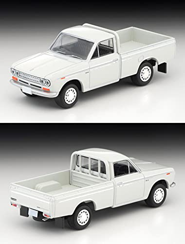 1/64 Scale Tomica Limited Vintage TLV-195c Datsun Truck 1300 Deluxe (White) with Figure