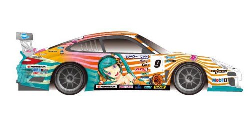 Hatsune Miku 2010 Hatsune Miku God smile Racing Porsche 911 gt3 R (Porsche 997 gt3 R - 5th round (SUGO) - 1 / 24 Scale - itasha God smile Racing - Fujimi