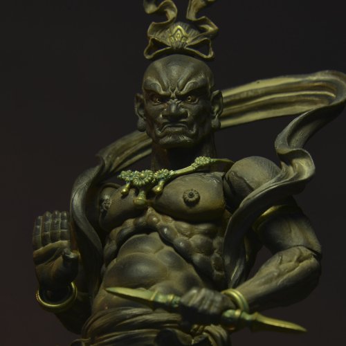 Kongo Rikishi Ungyo (Wood Ver. version) Revoltech Takeya (#17EX) - Kaiyodo