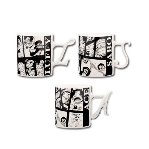 One Piece Ichiban Kuji Luffy Sabo Ace Mug x 3