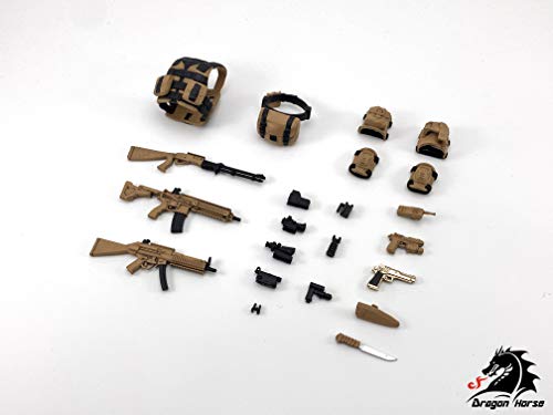 DH-E001AD 1/12 SCALE ACTION FIGURE EQUIPMENT SET A (ASSAULT) DESERT VER.