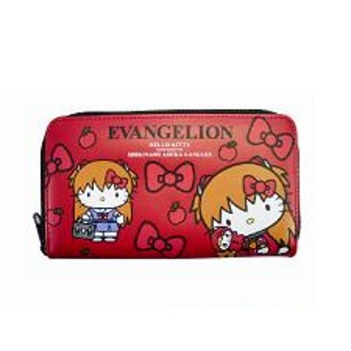"Evangelion x Hello Kitty" Round Wallet Asuka EVKT-01