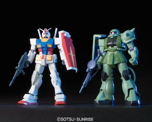 MS-06F Zaku II RX-78-2 Gundam - Scala 1/144 - Gunpla Starter Set (Vol.1) HGUC Kicou Senshi Gundam - Bandai