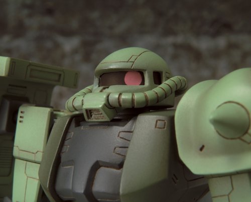 MS-06F Zaku II Extended Mobile Suit in Action!! Kidou Senshi Gundam - Bandai